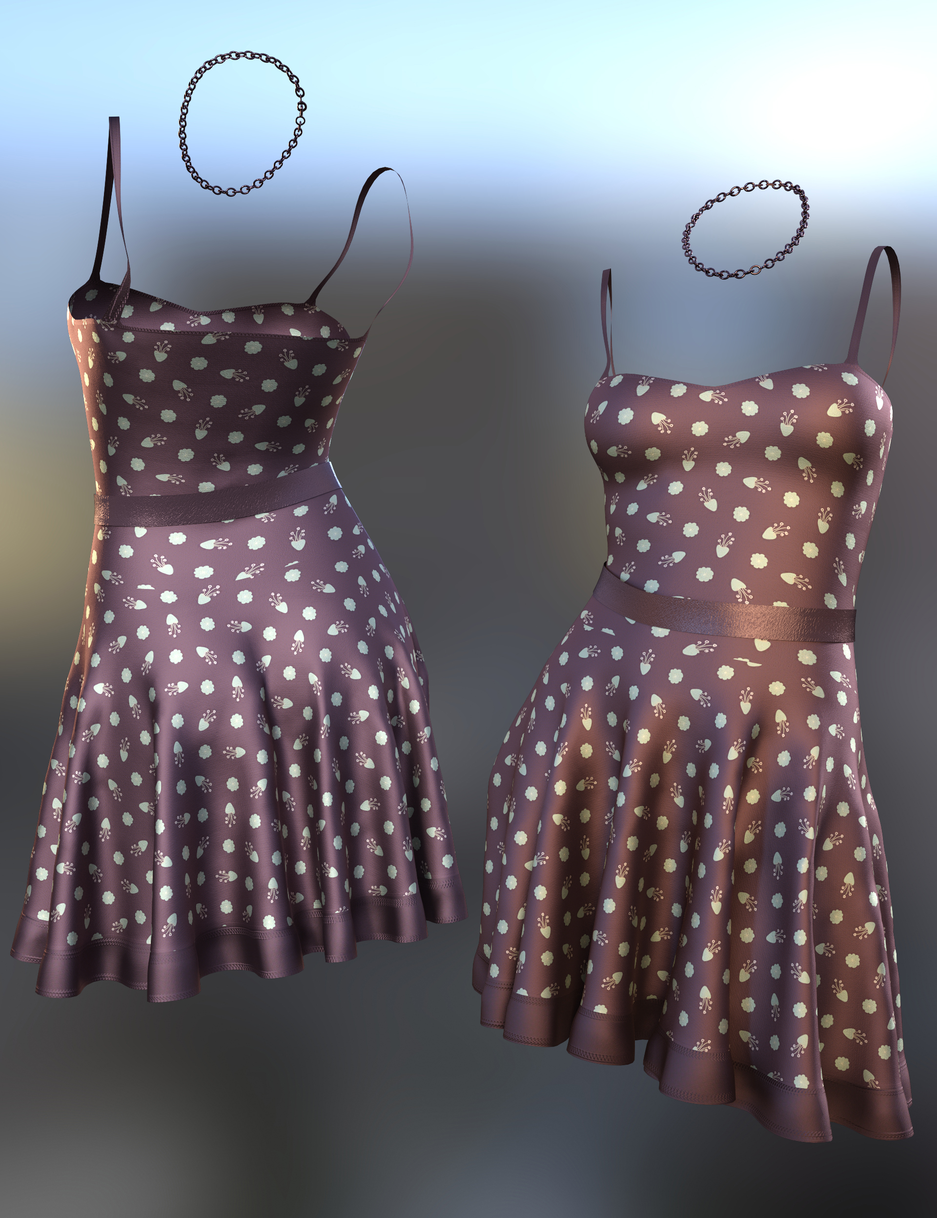 dForce Imka Dress for Genesis 8 Females by: Nelmi, 3D Models by Daz 3D