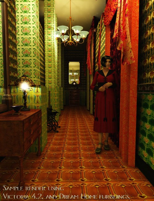 Art Nouveau Tile Textures for Vue D Esprit
