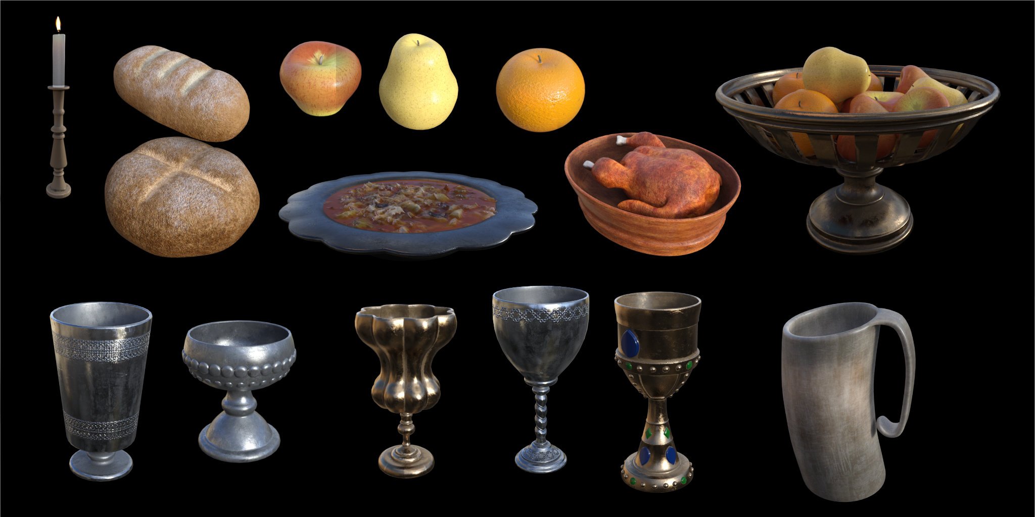 FG Medieval Great Hall FG Medieval Great Hall by: Fugazi1968Ironman, 3D Models by Daz 3D