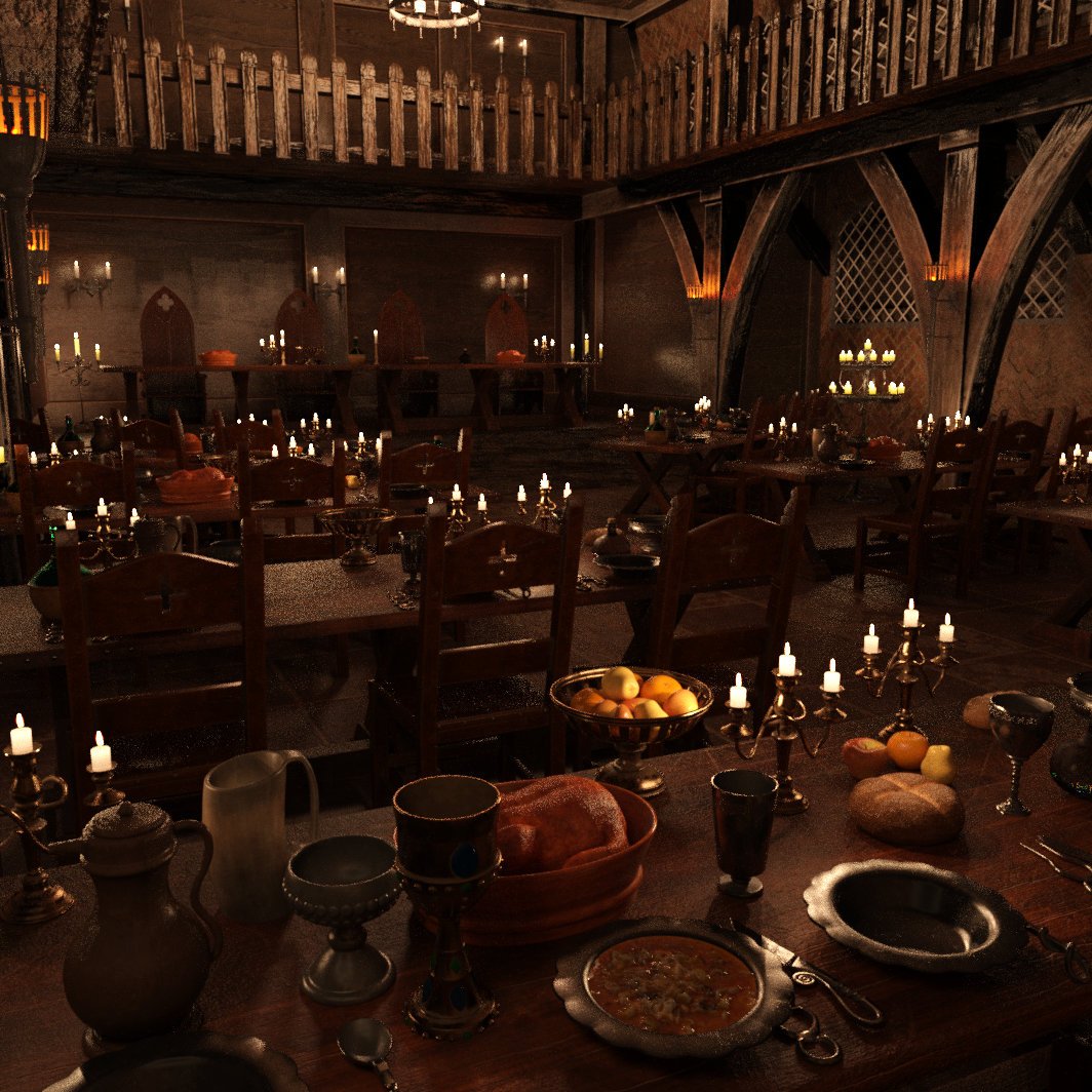 FG Medieval Great Hall by: Fugazi1968Ironman, 3D Models by Daz 3D