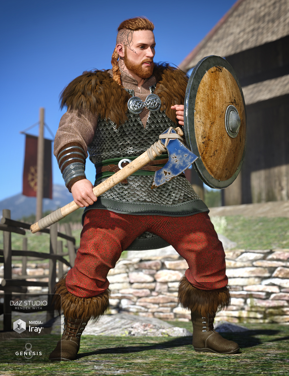 Viking Raider Outfit Textures by: Anna Benjamin, 3D Models by Daz 3D