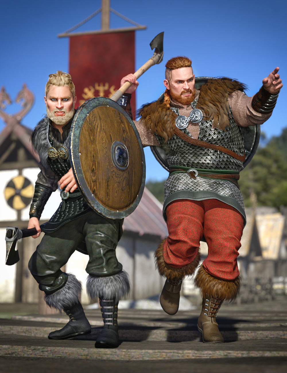 Viking Raider Outfit Textures | Daz 3D