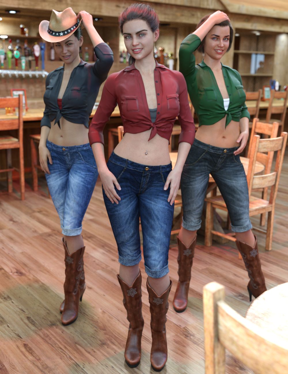 Fg Cowgirl Pose Collection For Genesis 8 Daz 3d