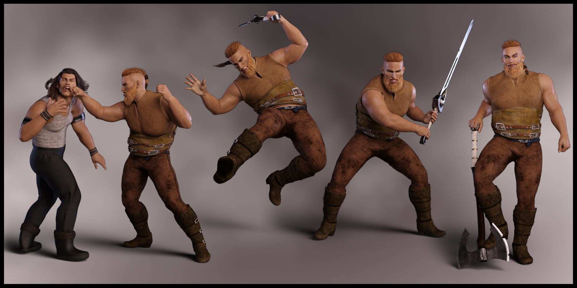 Pillage for Kjaer 8 and Genesis 8 Male by: lunchlady, 3D Models by Daz 3D