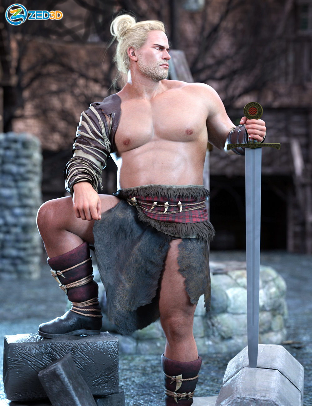 Z Norse Warrior Poses and Expressions for Kjaer 8 by: Zeddicuss, 3D Models by Daz 3D