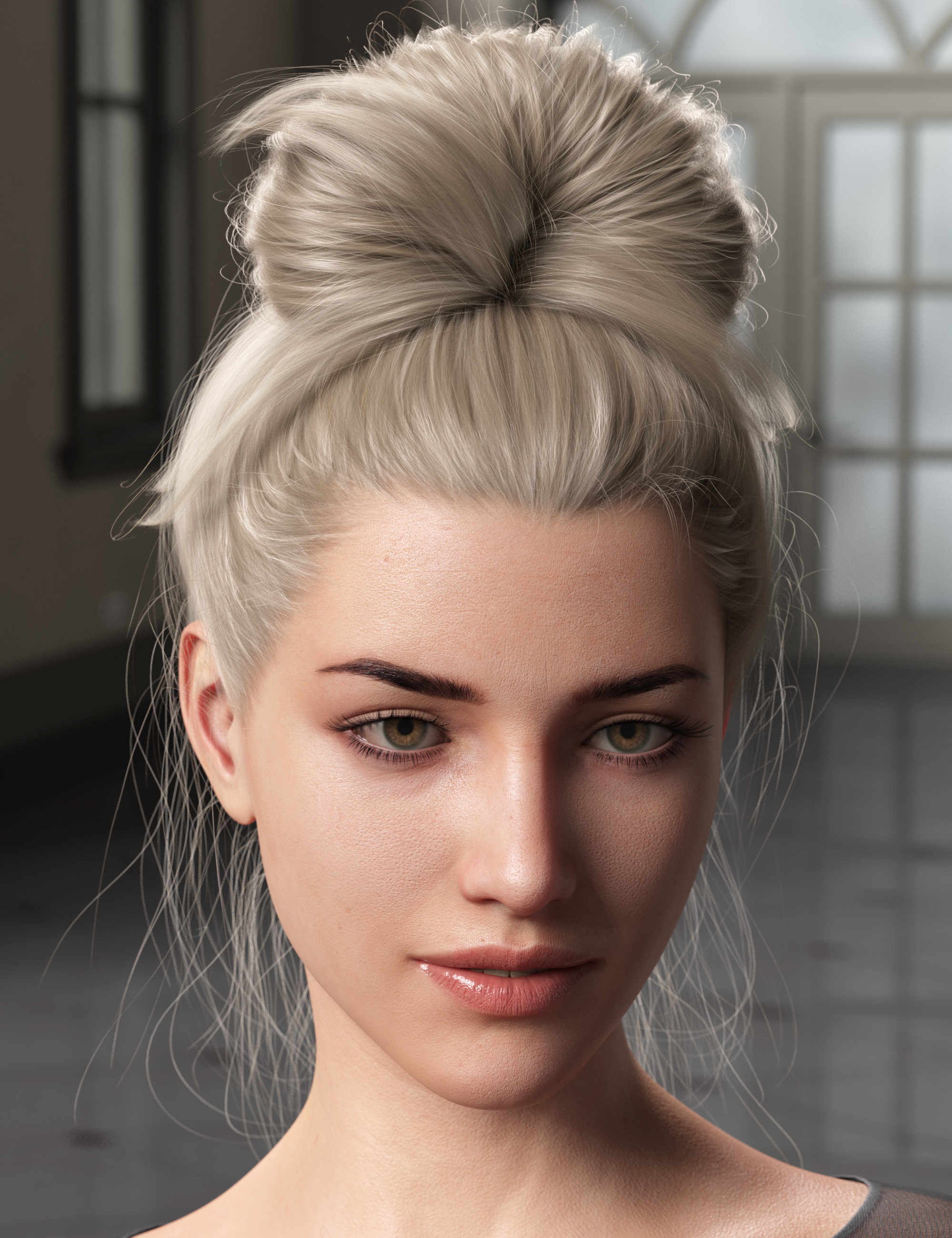 Top Updo for Genesis 3, 8, and 8.1 Females by: outoftouch, 3D Models by Daz 3D