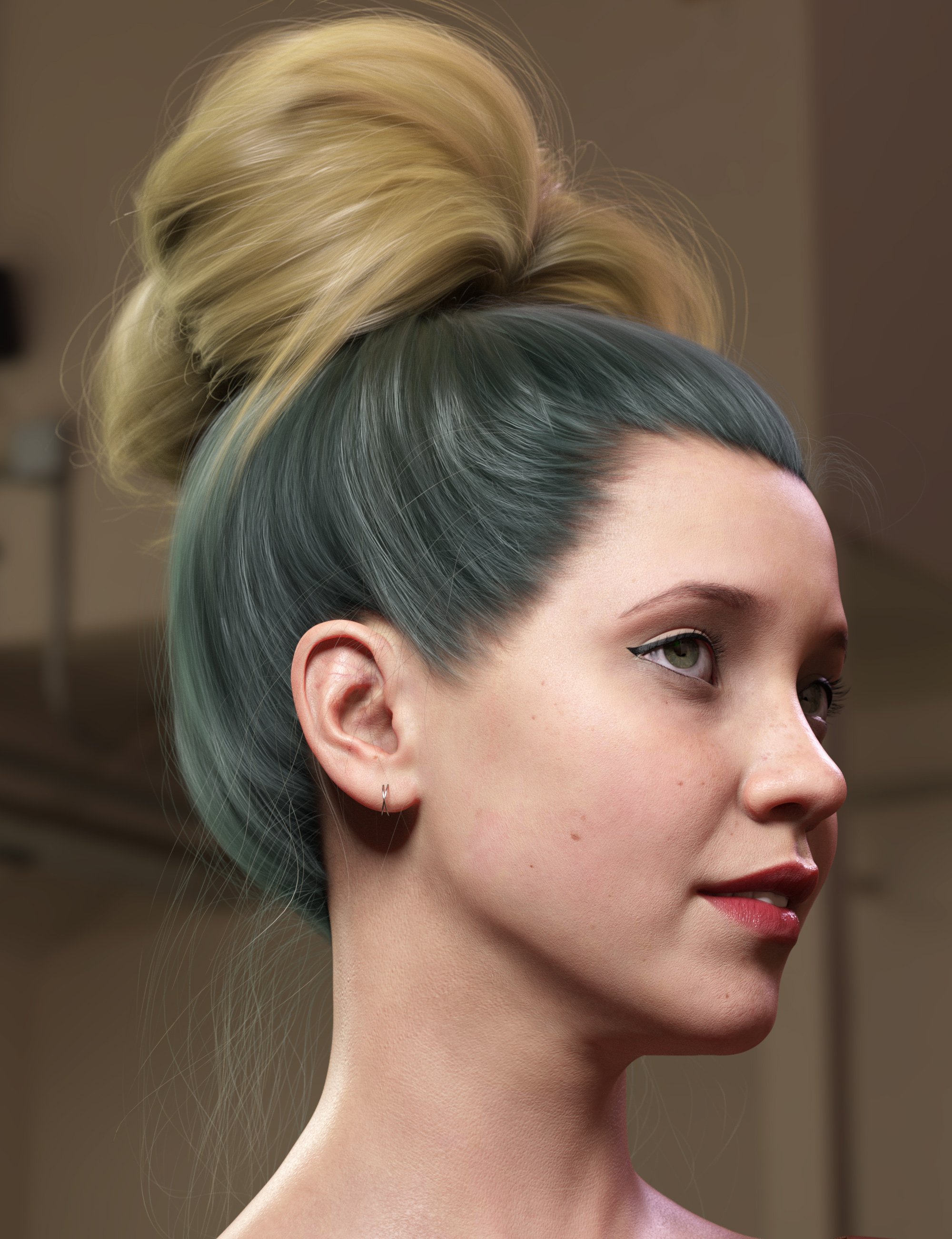 Texture Expansion for Top Updo Hair by: outoftouch, 3D Models by Daz 3D