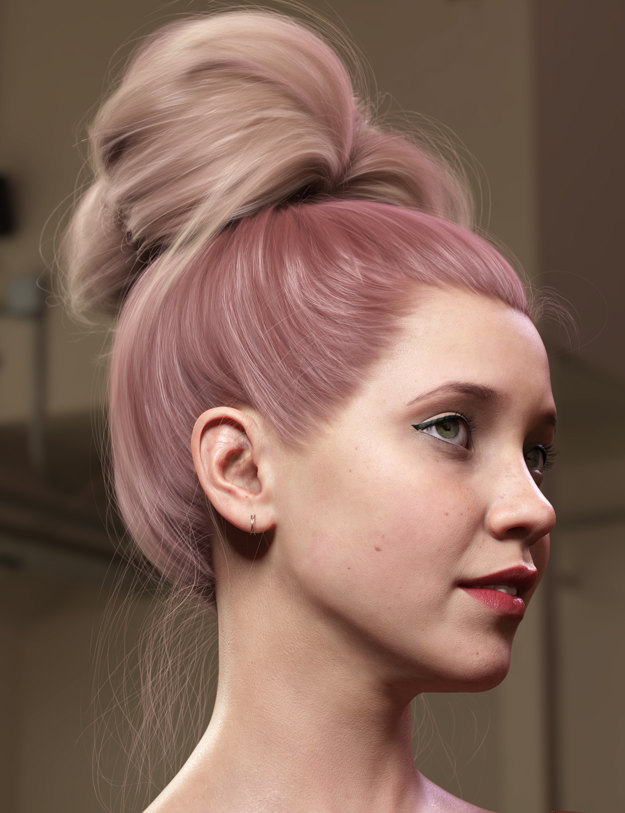 Texture Expansion for Top Updo Hair by: outoftouch, 3D Models by Daz 3D