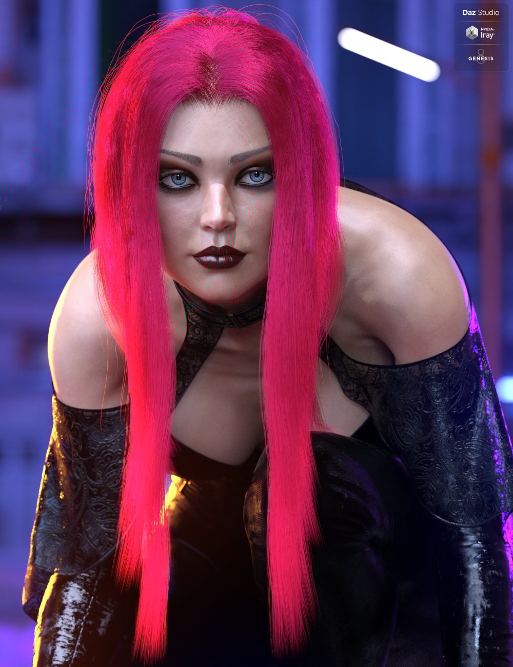 dForce Kherington Hair for Genesis 8 Females by: HM, 3D Models by Daz 3D