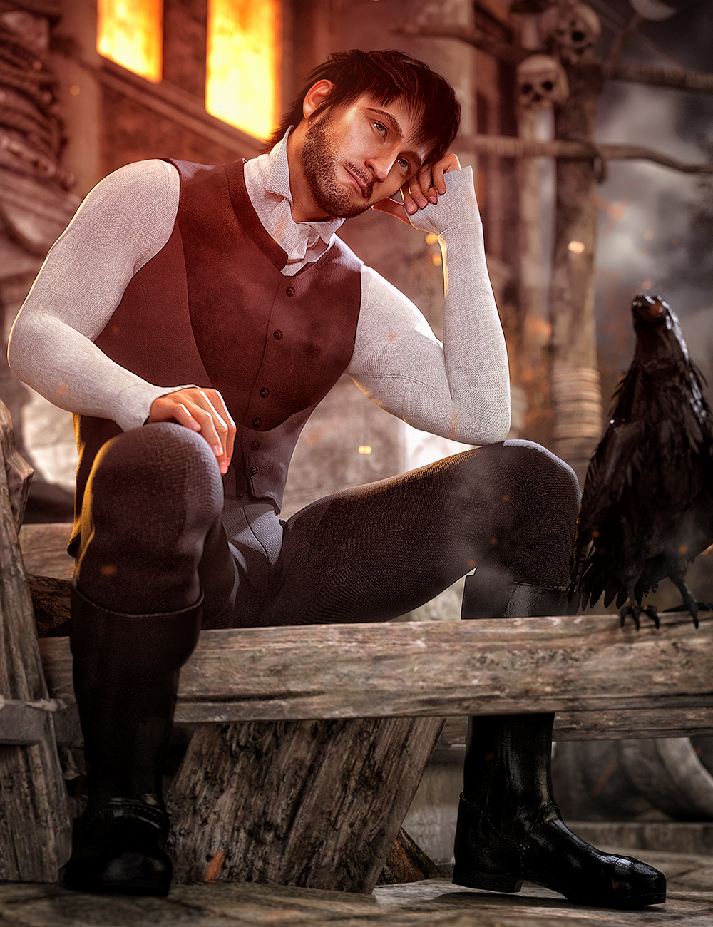 dForce Ichabod Outfit for Genesis 8 Males