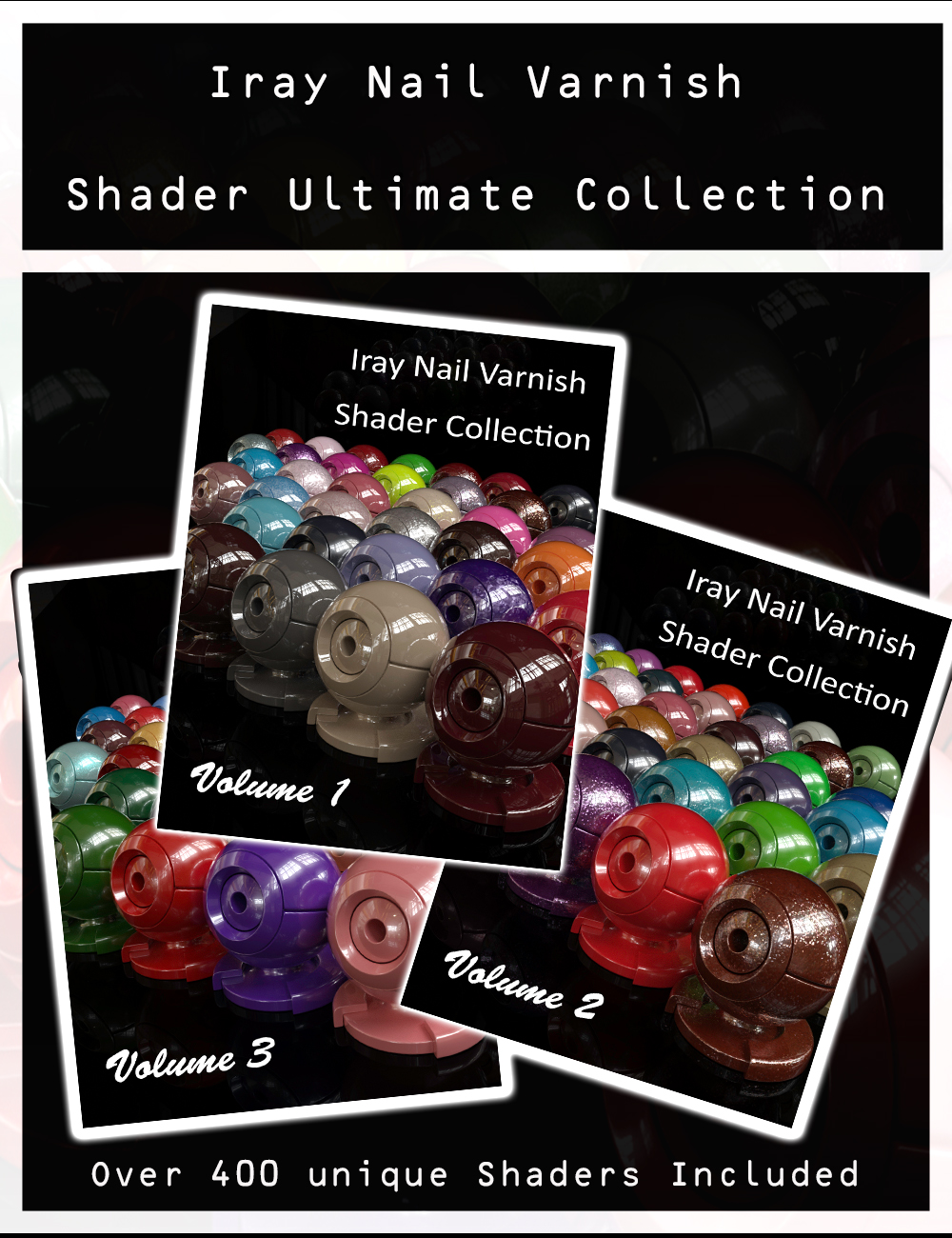 Iray Nail Varnish Shaders Ultimate Collection by: Serum, 3D Models by Daz 3D