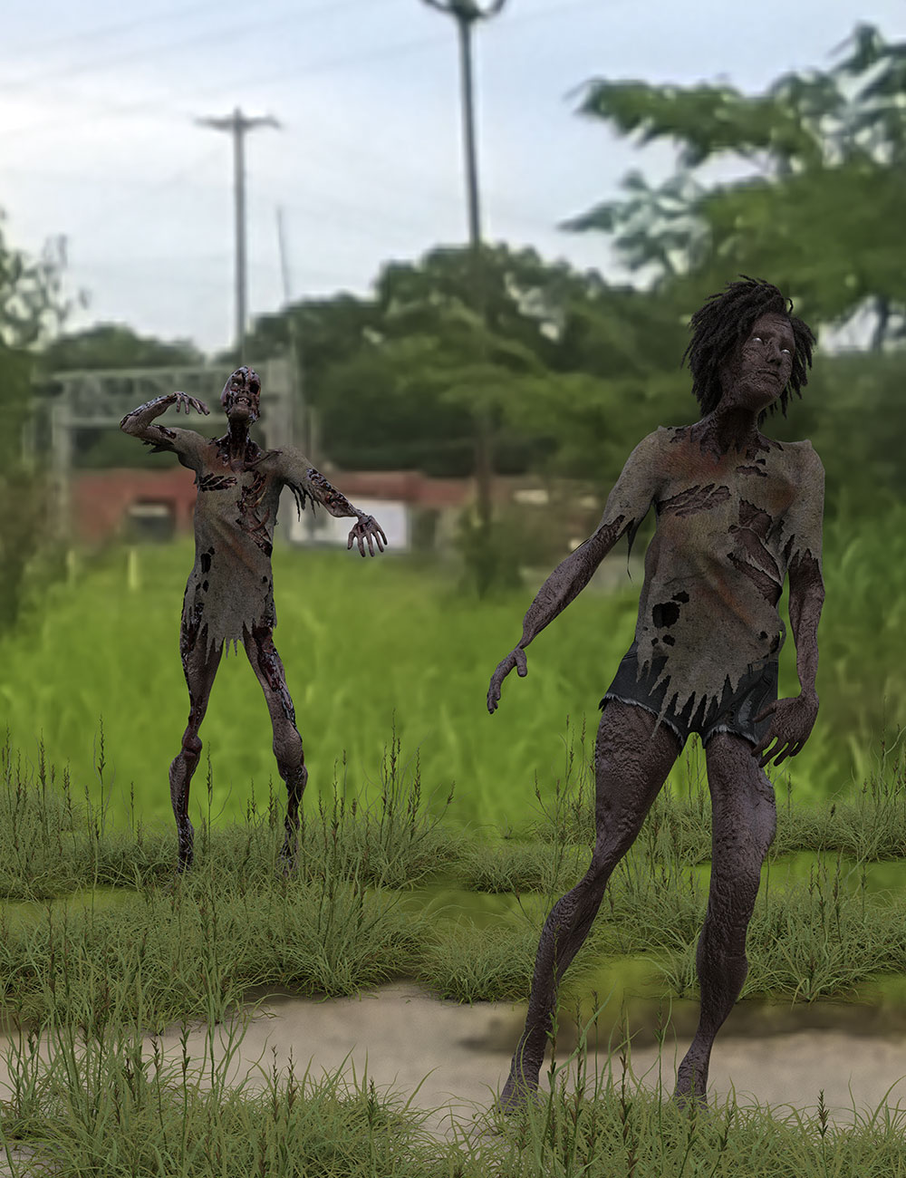 Zombie Parking Lot - Complete HDRI Environment by: Greybro, 3D Models by Daz 3D