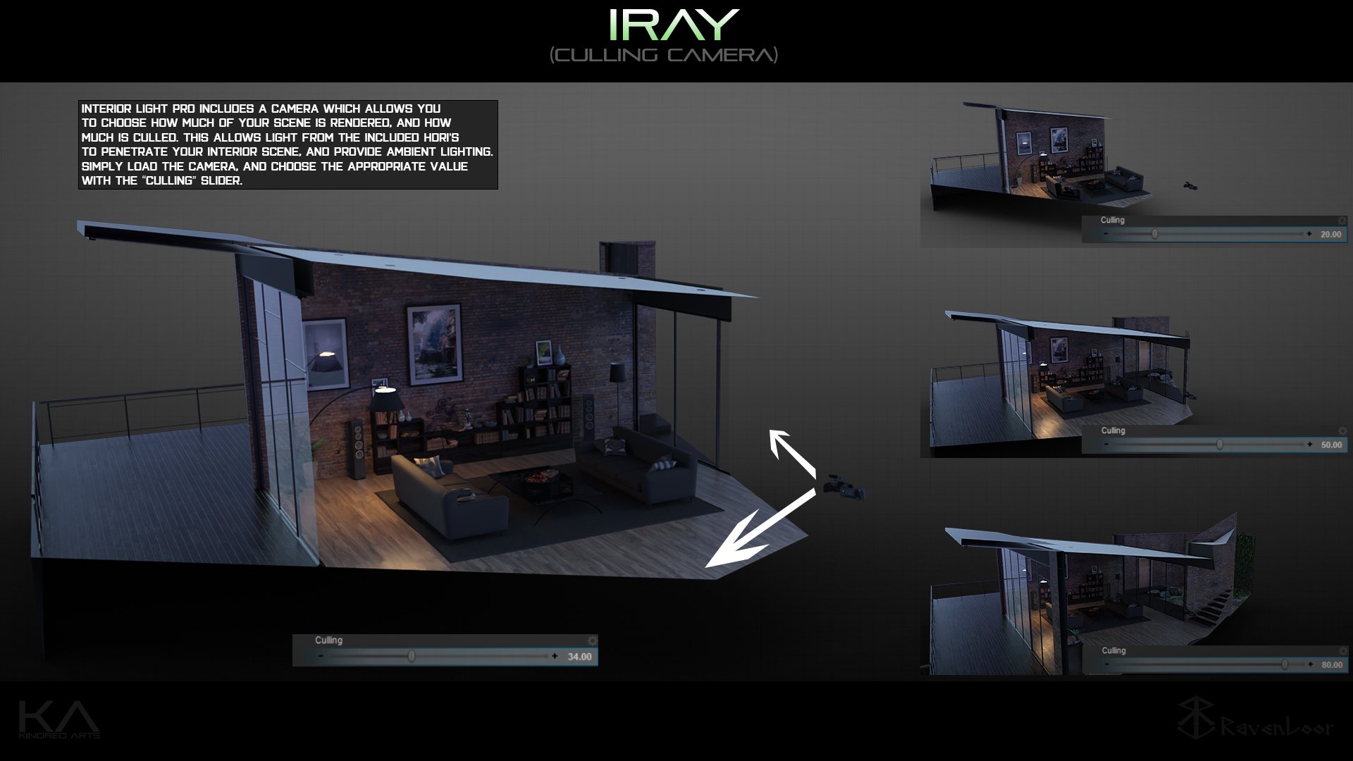 Interior Light Pro for Filament and Iray by: KindredArtsRavenLoor, 3D Models by Daz 3D