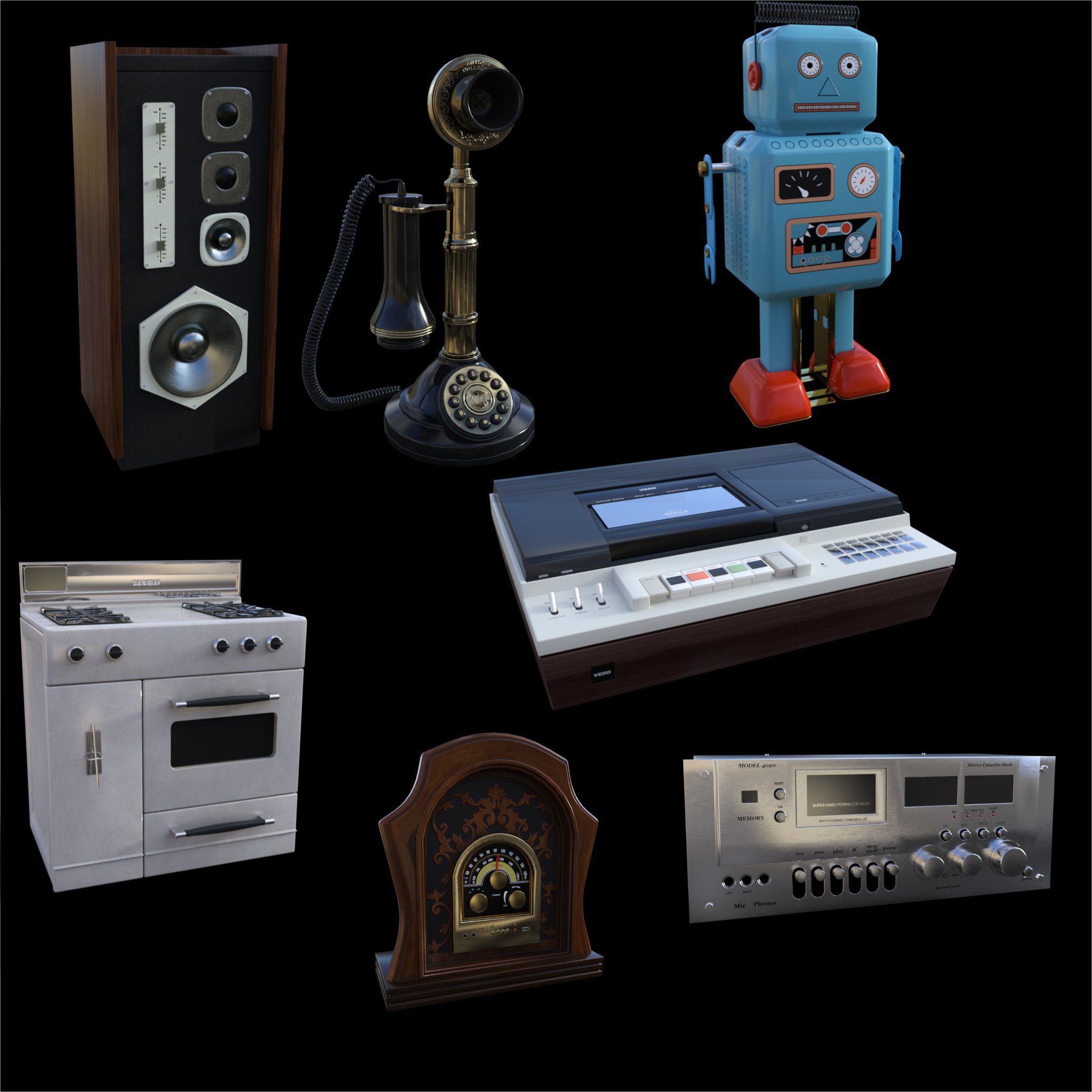 FG Vintage Home Items by: Fugazi1968Ironman, 3D Models by Daz 3D