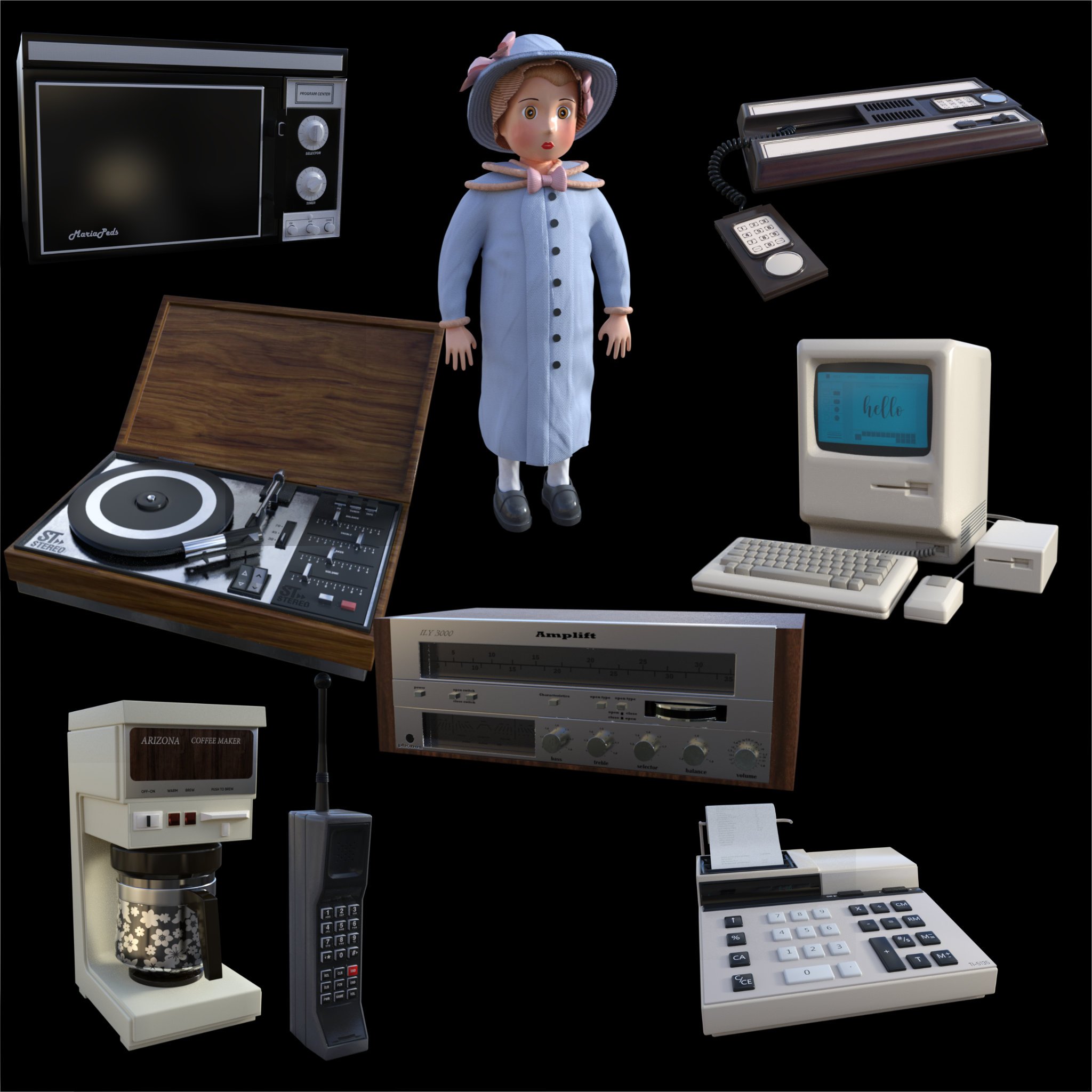 FG Vintage Home Items FG Vintage Home Items by: Fugazi1968Ironman, 3D Models by Daz 3D