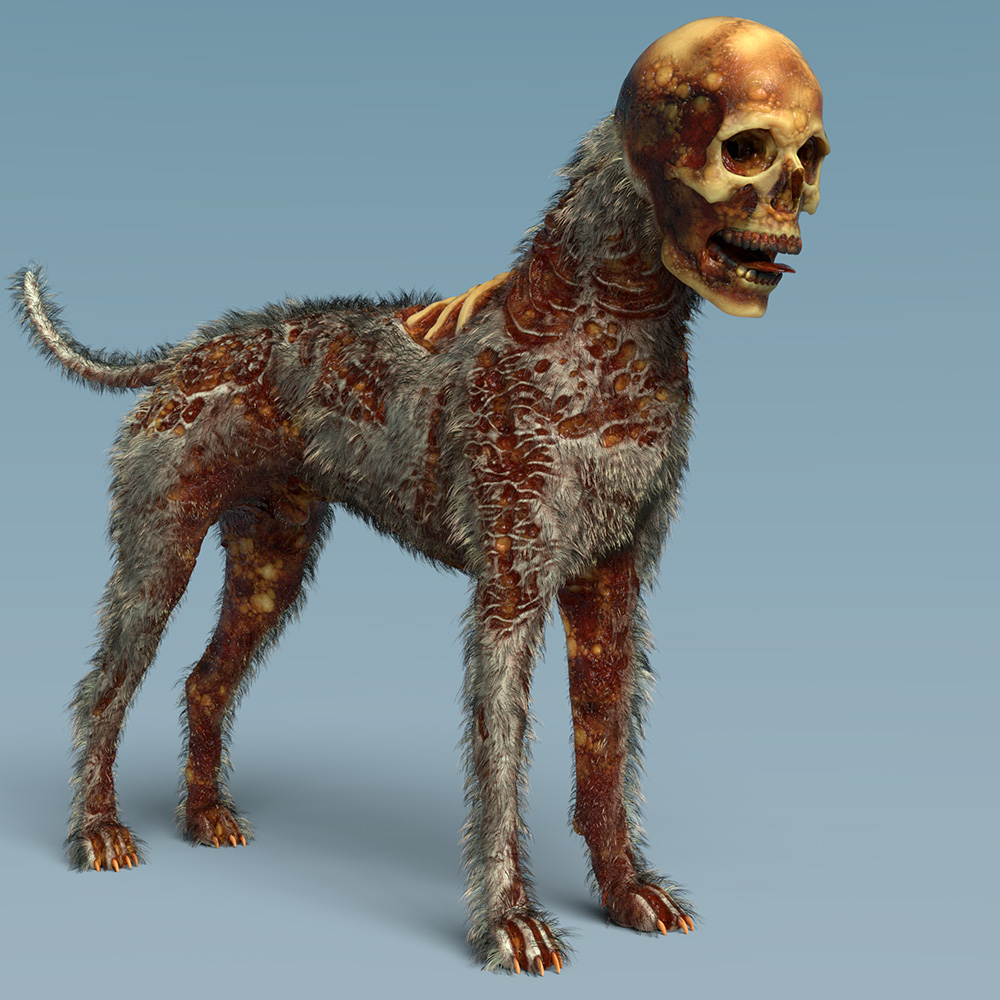 Skull Hound HD for Daz Dog 8 by: Oso3D, 3D Models by Daz 3D