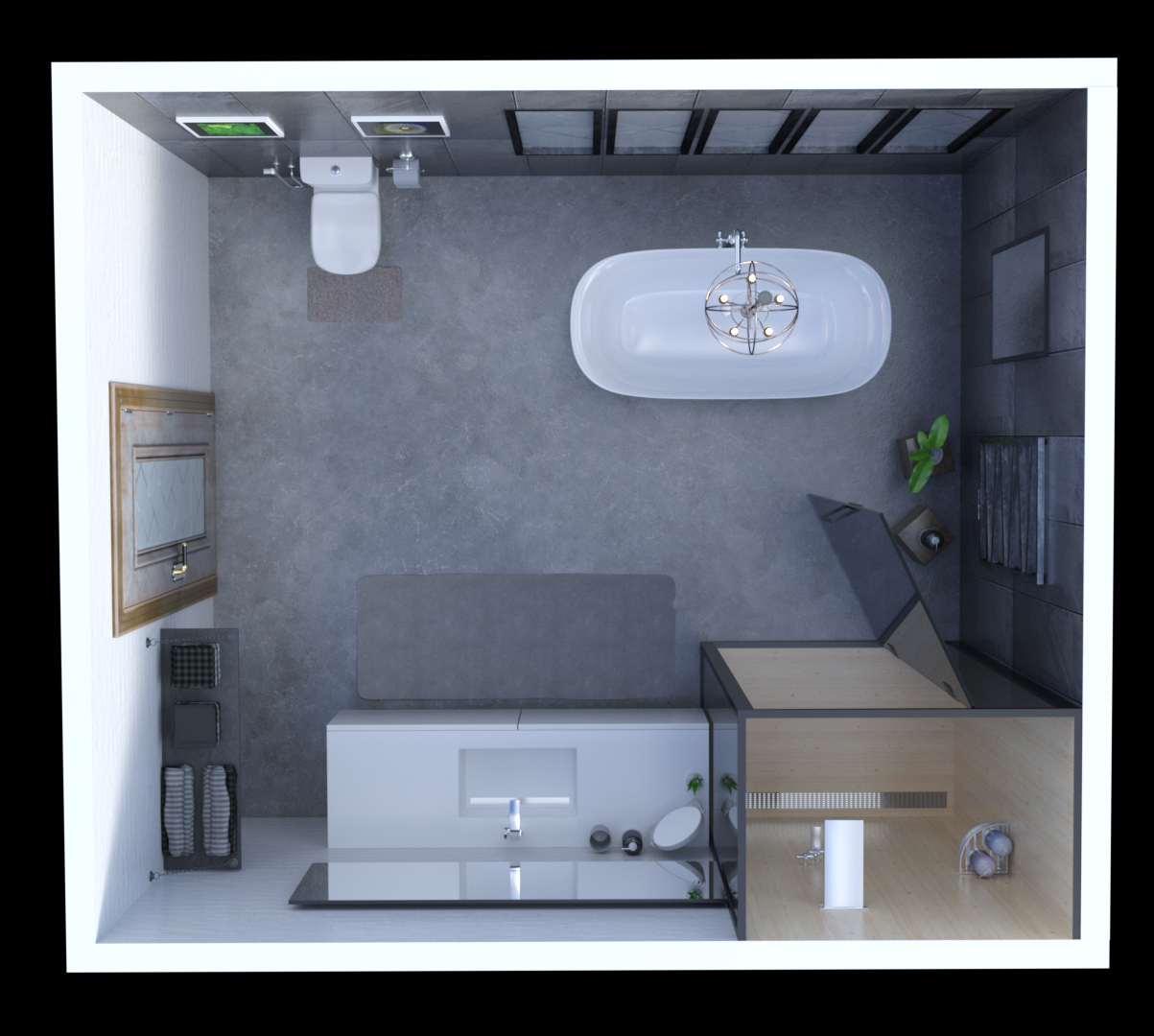 Industrial Bathroom Industrial Bathroom by: Tesla3dCorp, 3D Models by Daz 3D