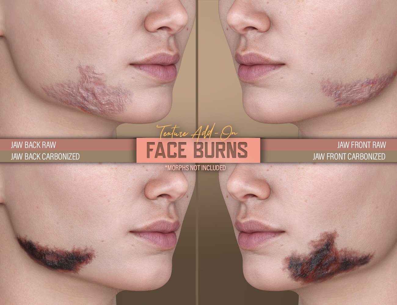 HD Face Burns AddOn for Genesis 8 Females HD Face Burns AddOn for Genesis 8 Females by: FenixPhoenixEsid, 3D Models by Daz 3D