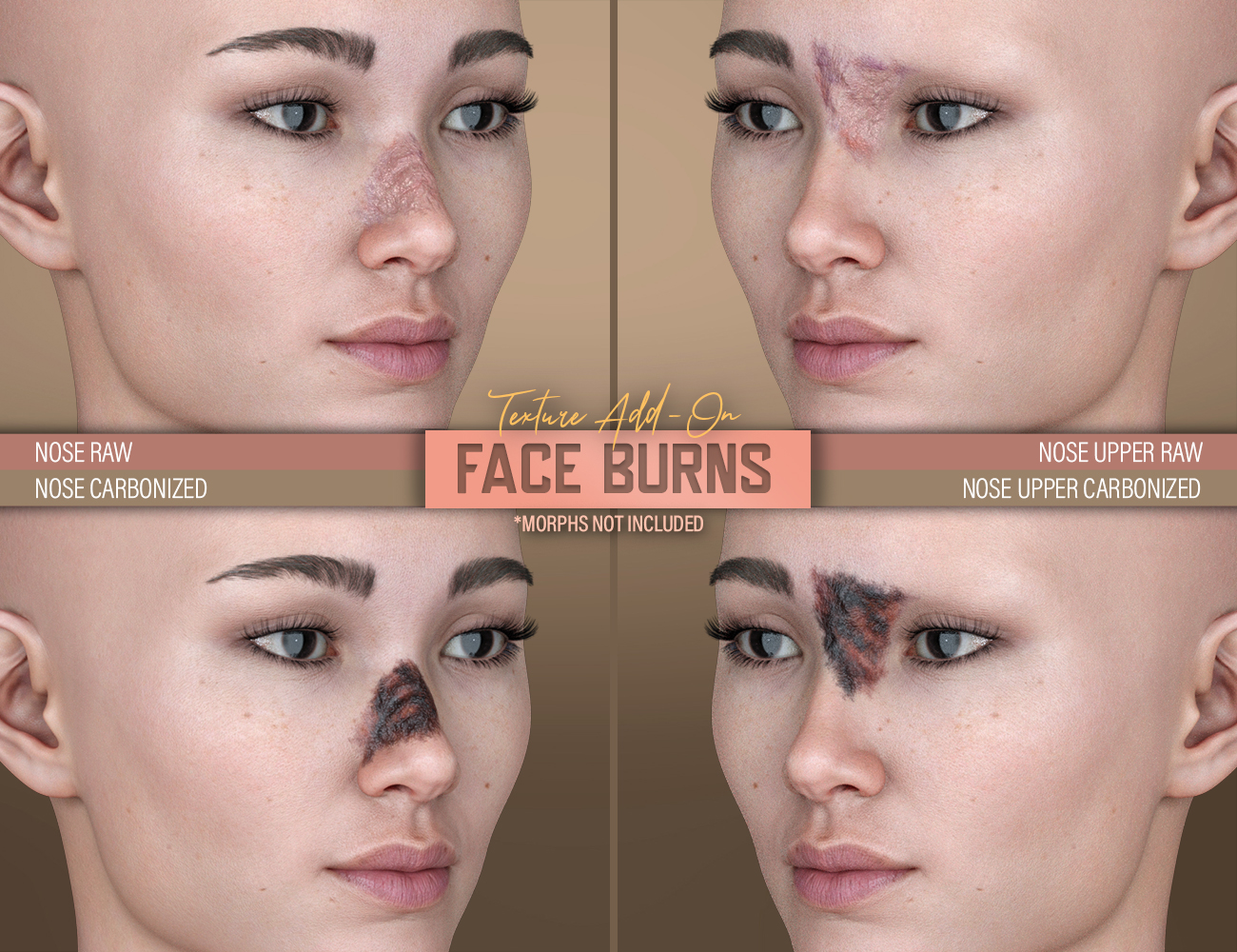 HD Face Burns AddOn for Genesis 8 Females HD Face Burns AddOn for Genesis 8 Females by: FenixPhoenixEsid, 3D Models by Daz 3D