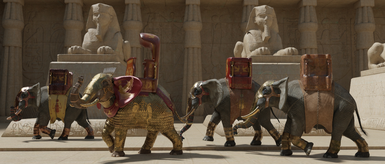 Egyptian Elephant Warrior for African Elephant by: Deepsea, 3D Models by Daz 3D