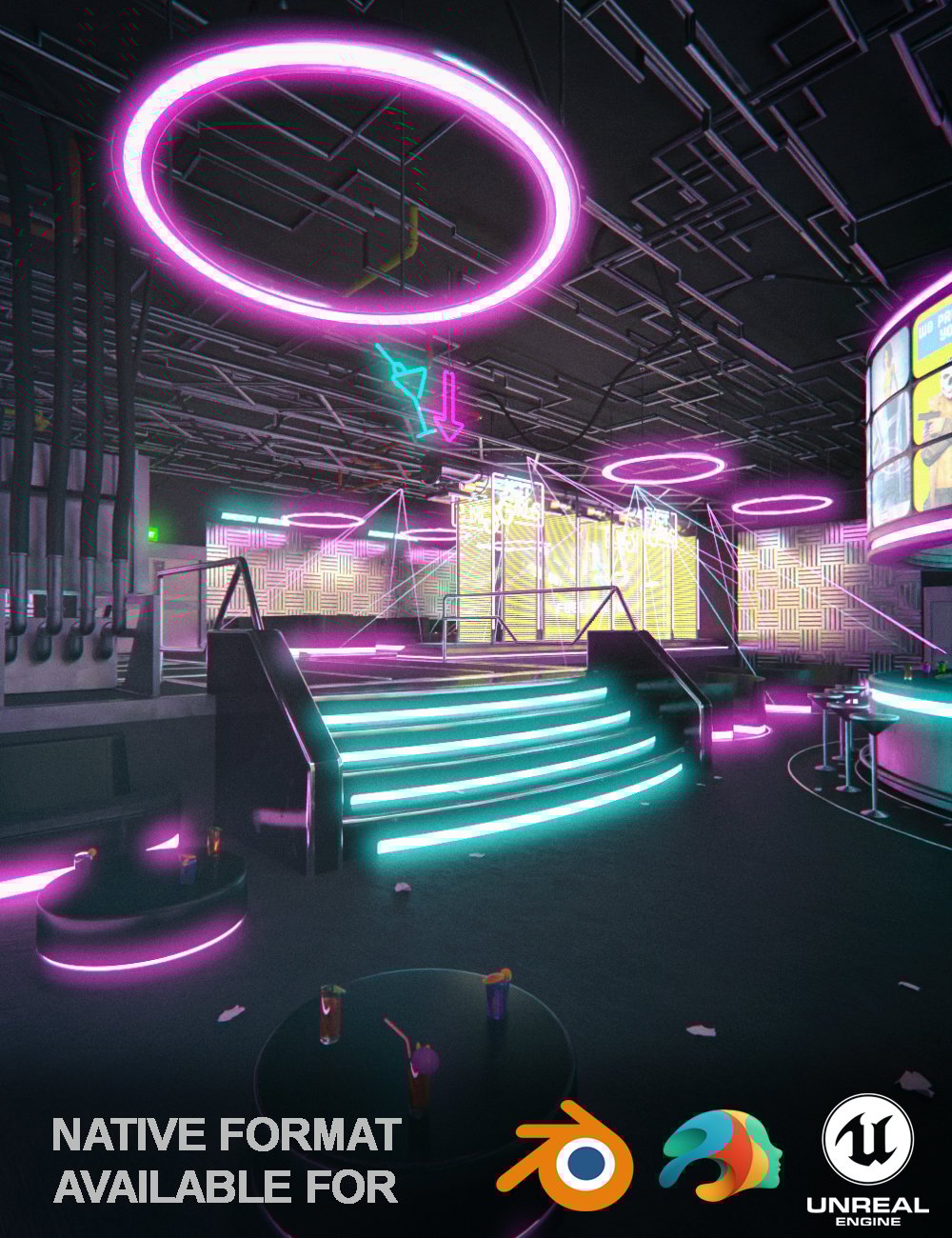 Cyberpunk Night Club Cyberpunk Night Club by: , 3D Models by Daz 3D