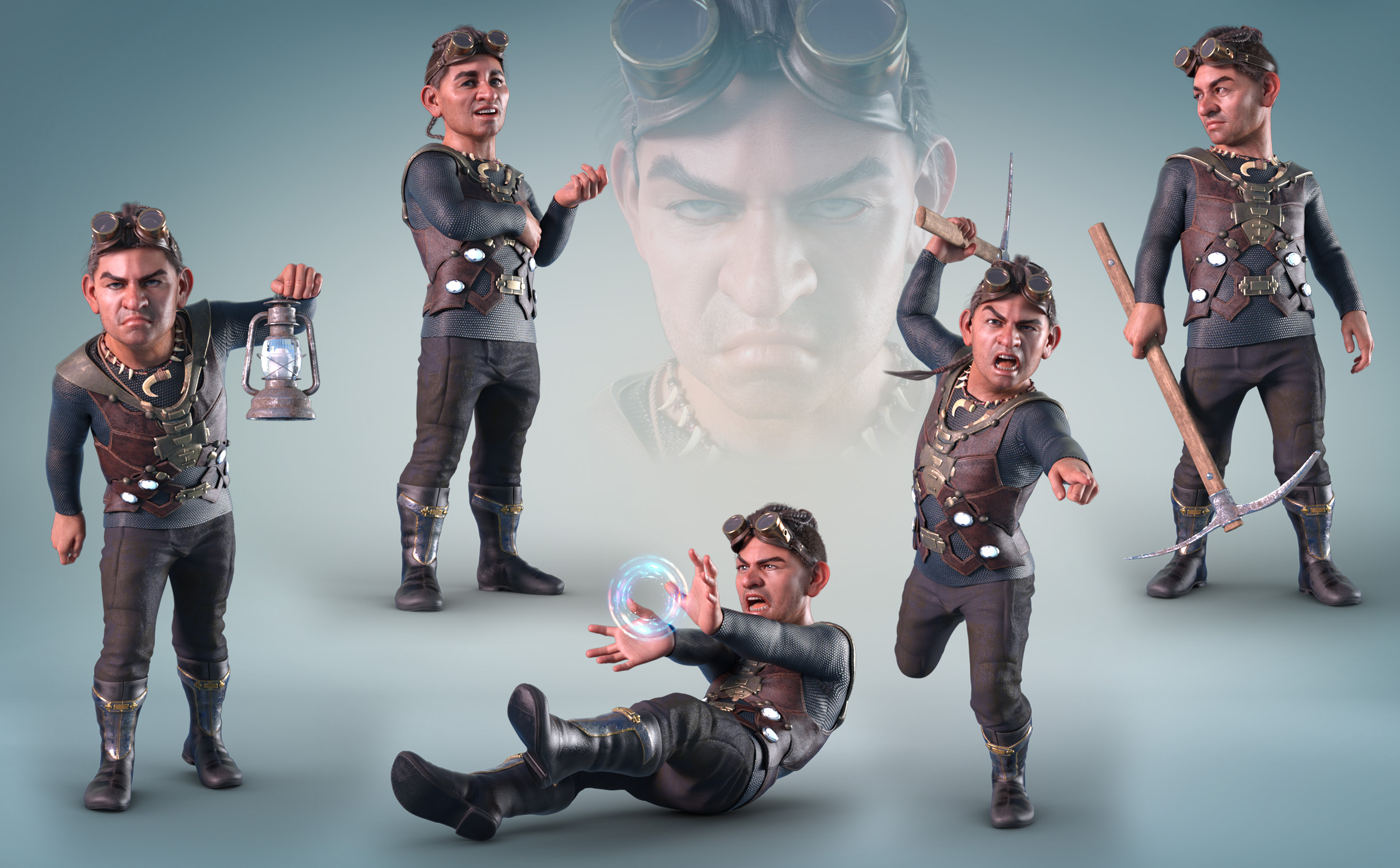 Z Gnome of Mischief Poses and Expressions for Drutherson 8 by: Zeddicuss, 3D Models by Daz 3D
