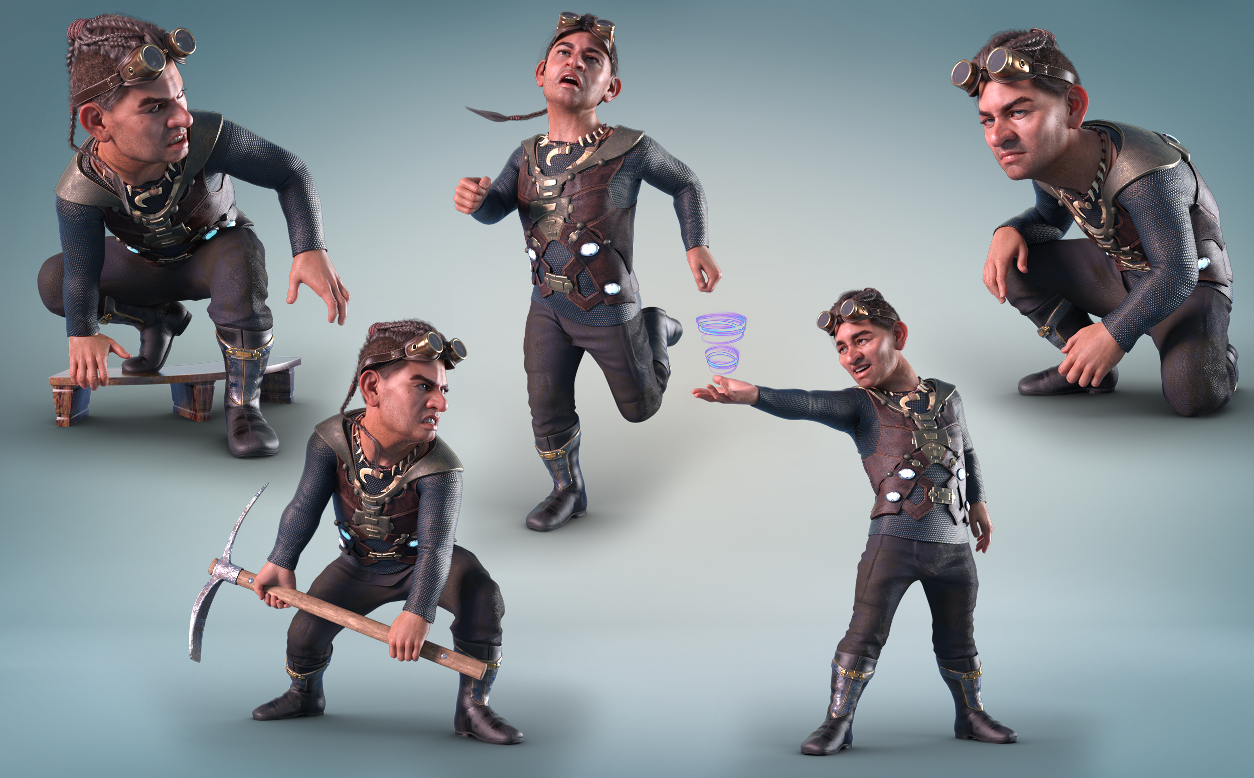 Z Gnome of Mischief Poses and Expressions for Drutherson 8 by: Zeddicuss, 3D Models by Daz 3D