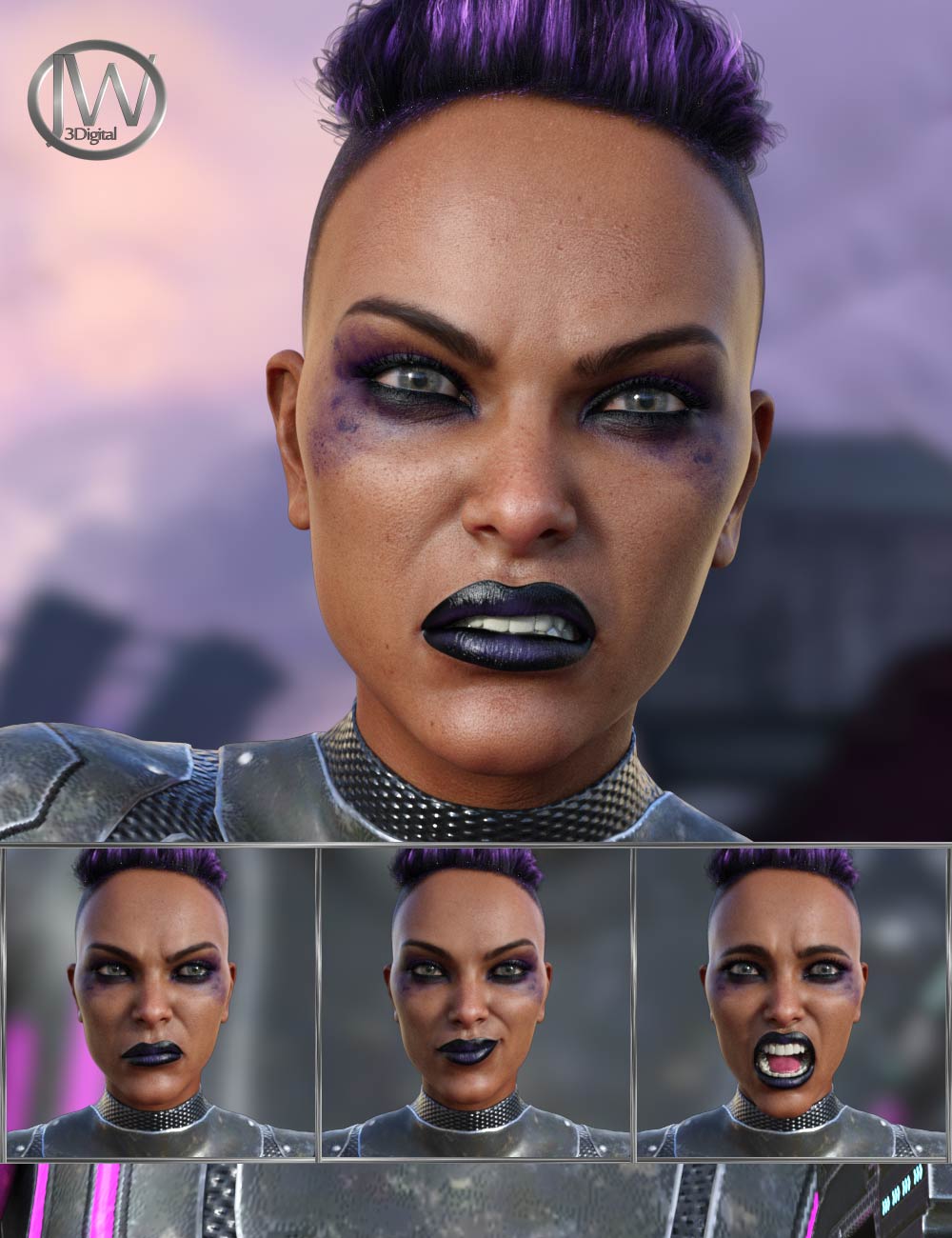 Cyber Future - Expressions for Genesis 8 Female and Millawa 8