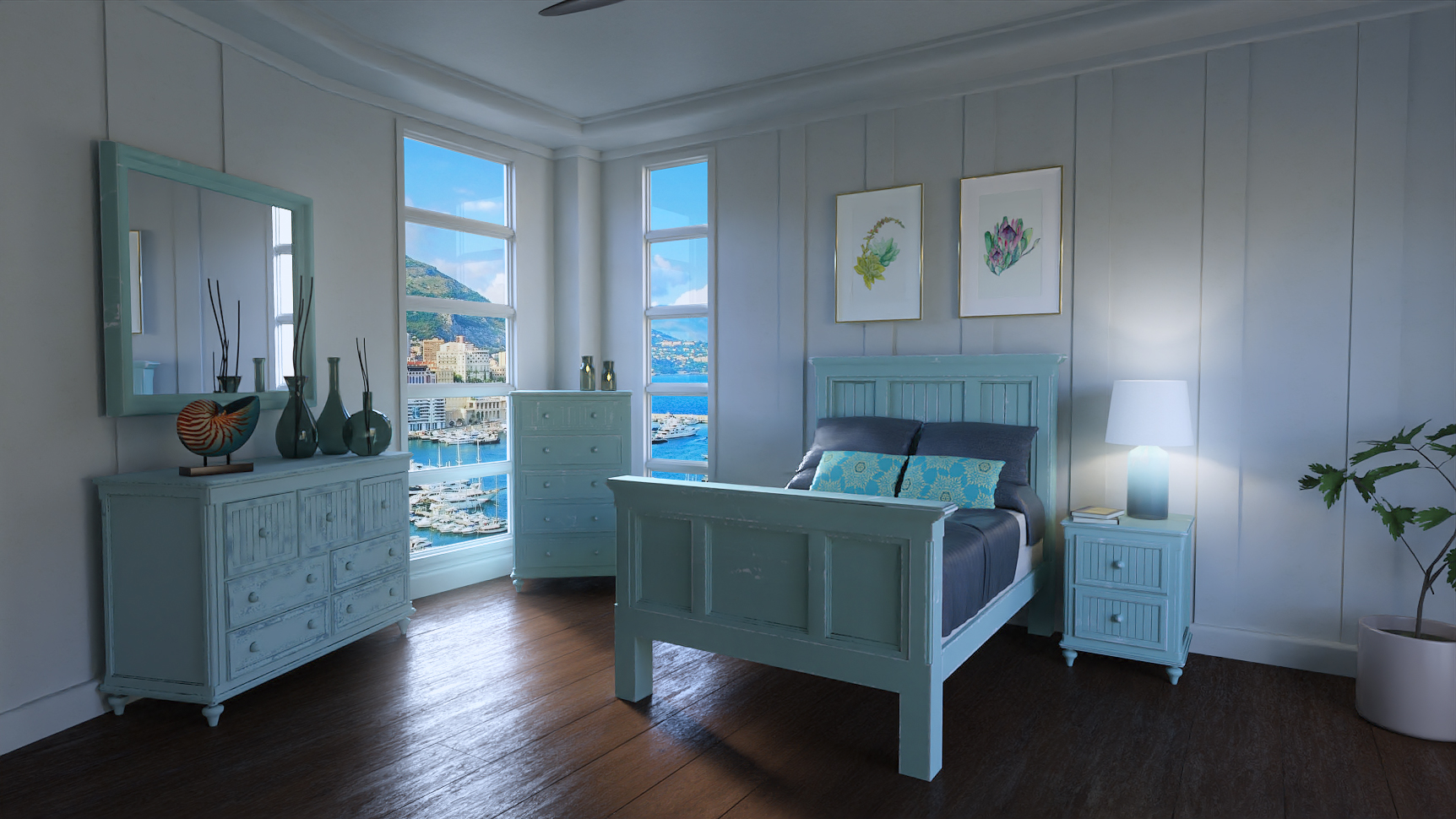 Monaco Bedroom Monaco Bedroom by: , 3D Models by Daz 3D