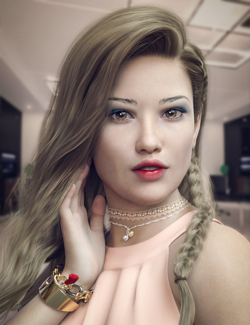 Amanda Mai for Genesis 8 Female And Luxury Office by: Dreamlight, 3D Models by Daz 3D