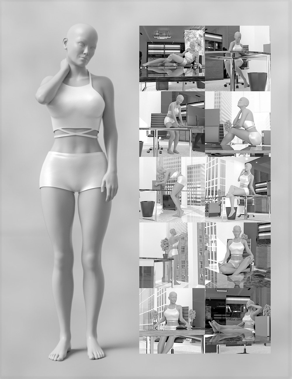 Amanda Mai for Genesis 8 Female And Luxury Office by: DreamlightWarloc, 3D Models by Daz 3D