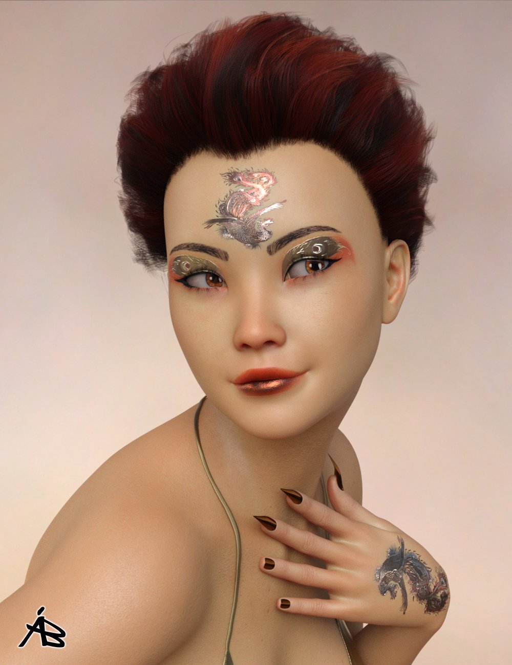 AB Hong Huang for Genesis 8 Female by: AuraBianca, 3D Models by Daz 3D