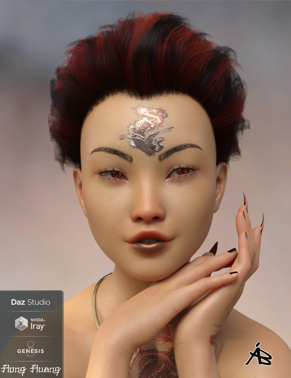 AB Hong Huang for Genesis 8 Female by: AuraBianca, 3D Models by Daz 3D