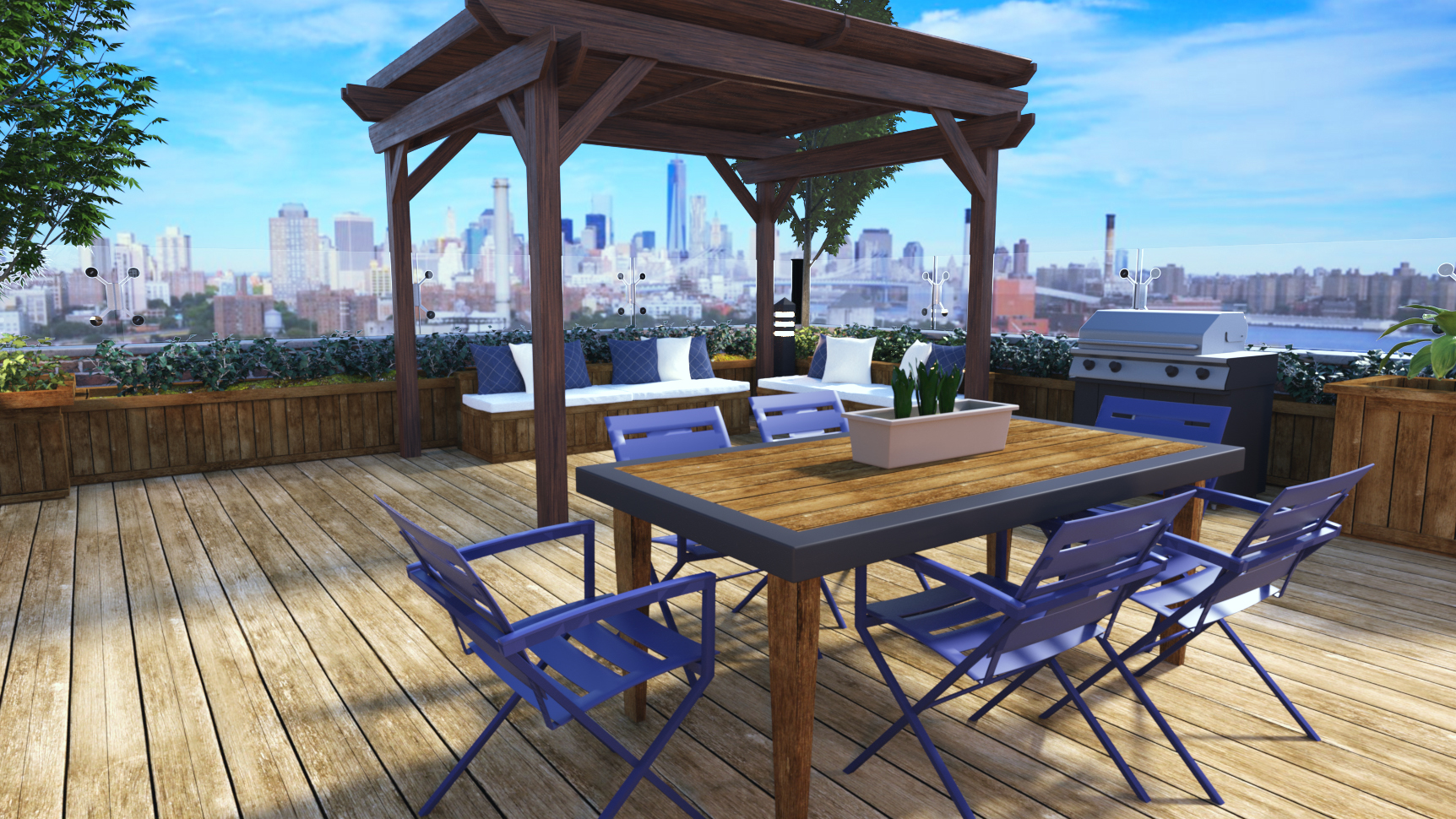 Roofdeck Patio Roofdeck Patio by: PerspectX, 3D Models by Daz 3D