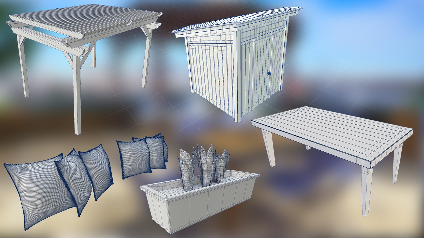 Roofdeck Patio Roofdeck Patio by: PerspectX, 3D Models by Daz 3D