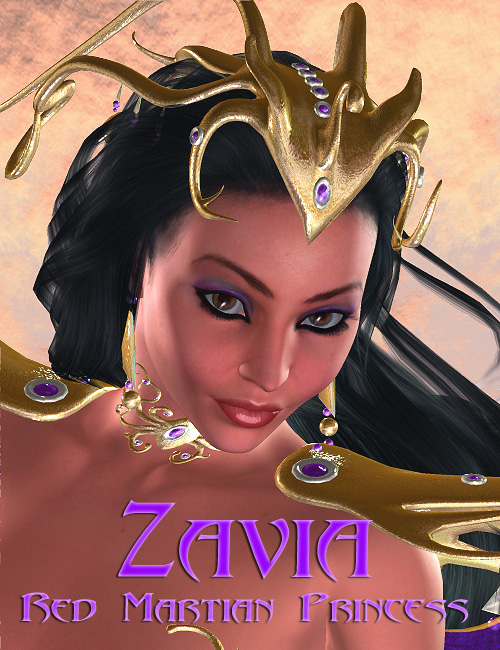 Zavia Red Martian Princess for V4 by: Daio, 3D Models by Daz 3D