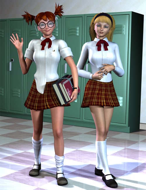 Nerd And Preppie Schoolgirls For A4v4 3d Models And 3d Software By 
