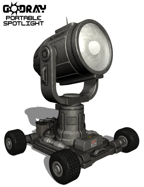 GodRay Portable SpotLight GodRay Portable SpotLight by: Nightshift3D, 3D Models by Daz 3D