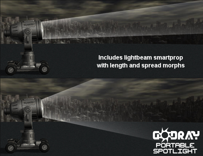 GodRay Portable SpotLight by: Nightshift3D, 3D Models by Daz 3D