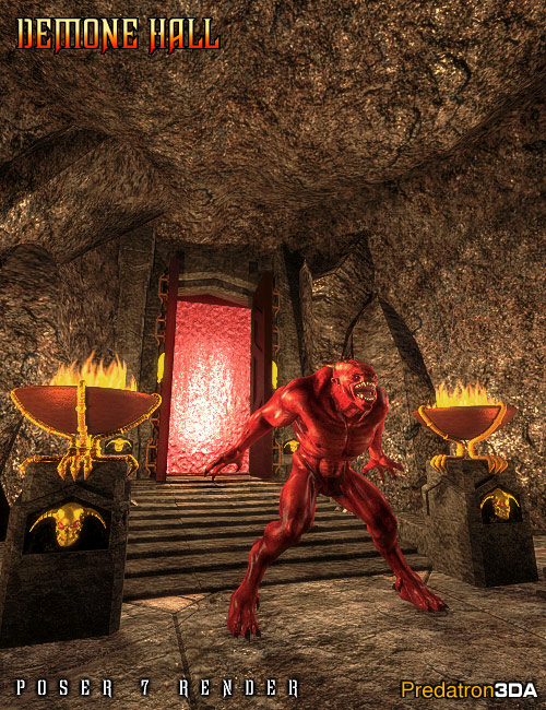 Demone Hall Demone Hall by: Predatron, 3D Models by Daz 3D