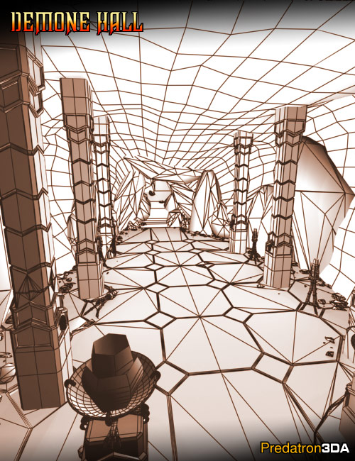Demone Hall by: Predatron, 3D Models by Daz 3D