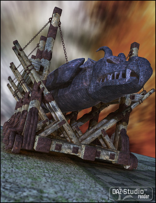 Dragon Head Battering Ram by: Predatron, 3D Models by Daz 3D