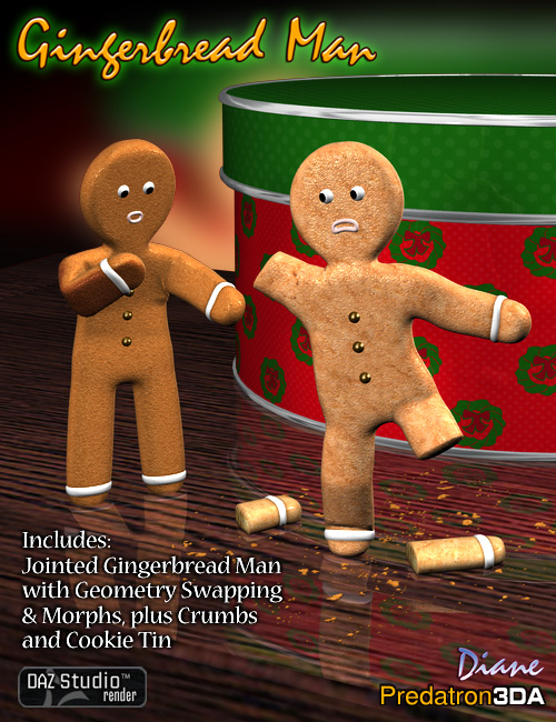 Predatron's Gingerbread Man by: PredatronDiane, 3D Models by Daz 3D