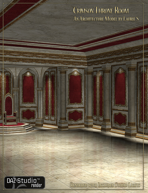 Crimson Throneroom Crimson Throneroom by: LaurieS, 3D Models by Daz 3D