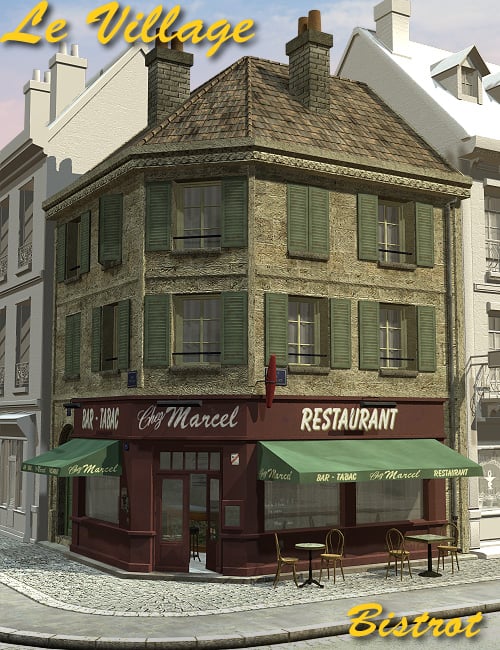 Le Village Bistrot by: Faveral, 3D Models by Daz 3D