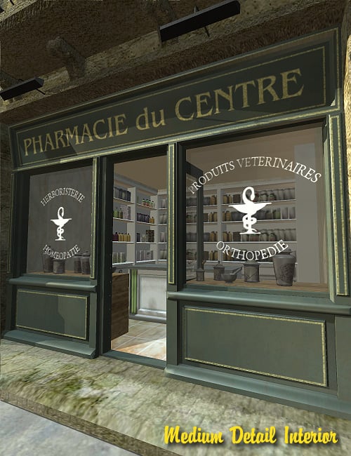 Le Village  Pharmacy by: Faveral, 3D Models by Daz 3D