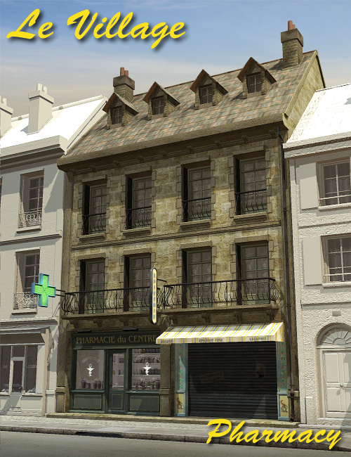 Le Village  Pharmacy by: Faveral, 3D Models by Daz 3D
