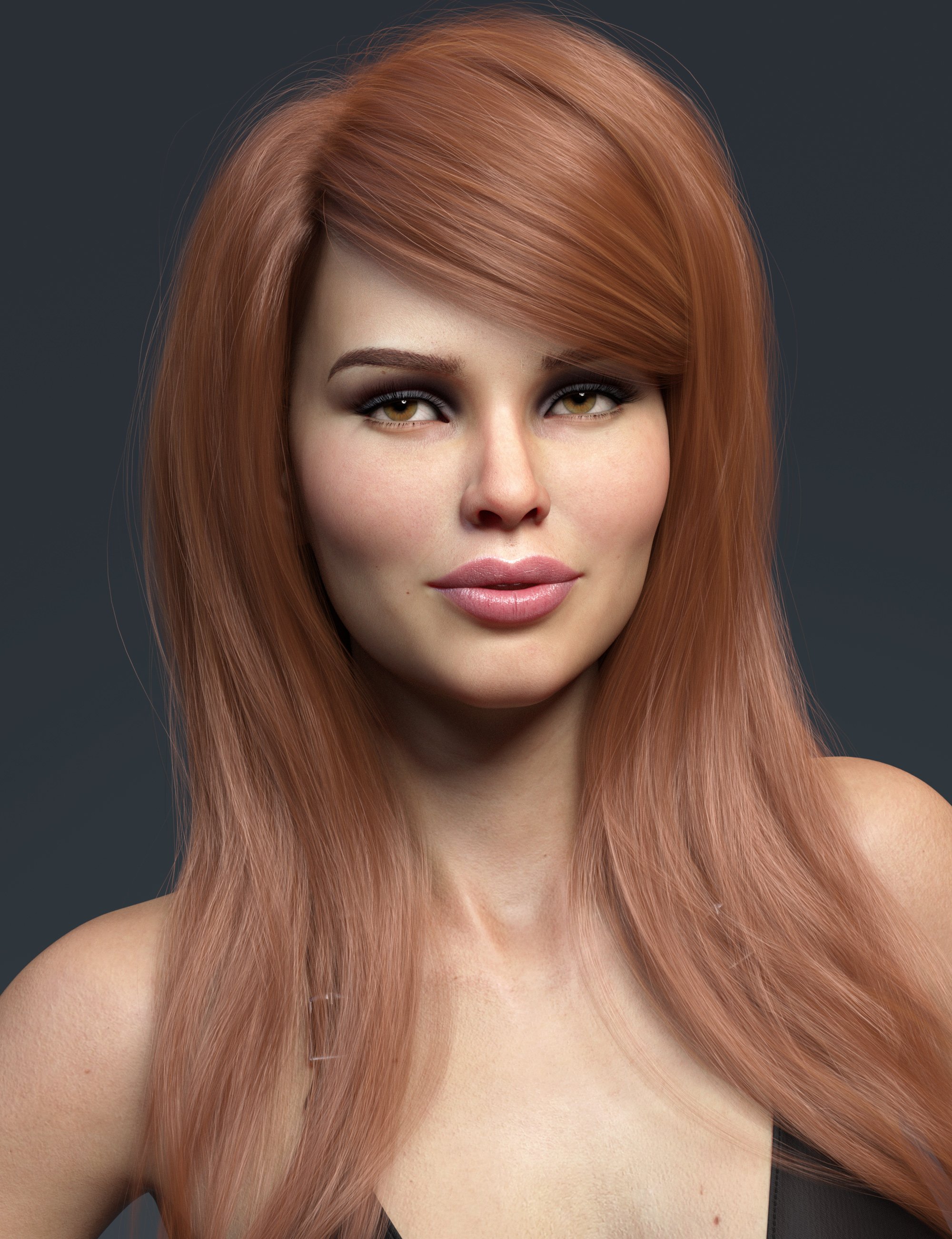 Swept Bangs Hair for Genesis 3 and 8 Females | Daz 3D