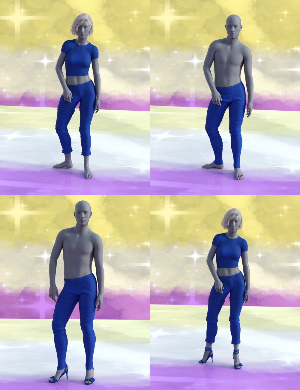 Non-Binary Masculine Poses for Genesis 8 Non-Binary Masculine Poses for Genesis 8 by: Muscleman, 3D Models by Daz 3D