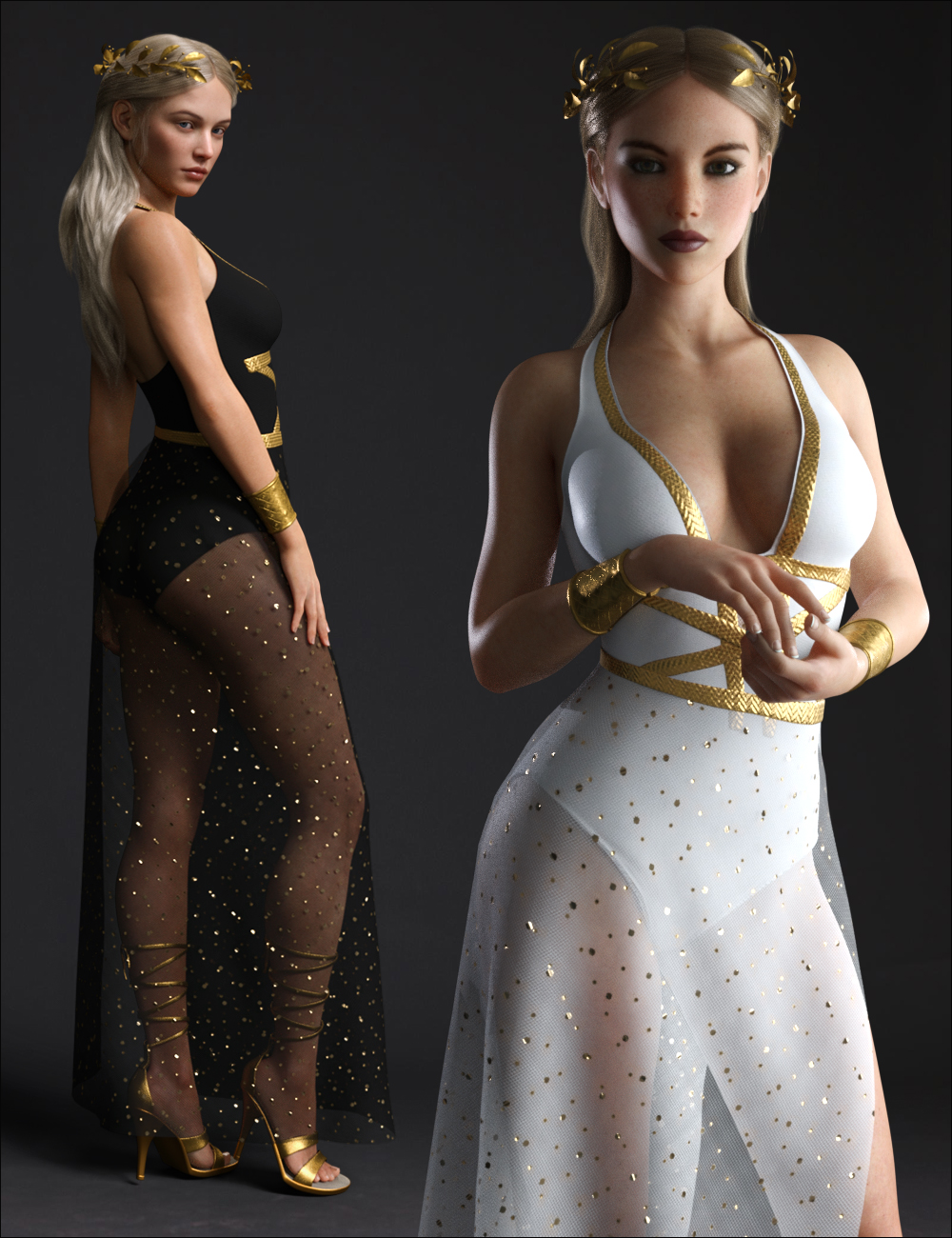 dForce Trojan Princess Outfit Set for Genesis 8 Females by: Mytilus3dLab, 3D Models by Daz 3D